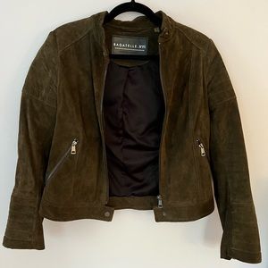 Bagatelle NYC suede leather biker jacket